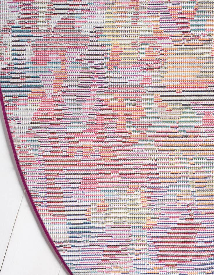 Detail image of 6' x 6'  Washable Spectrum Round Rug