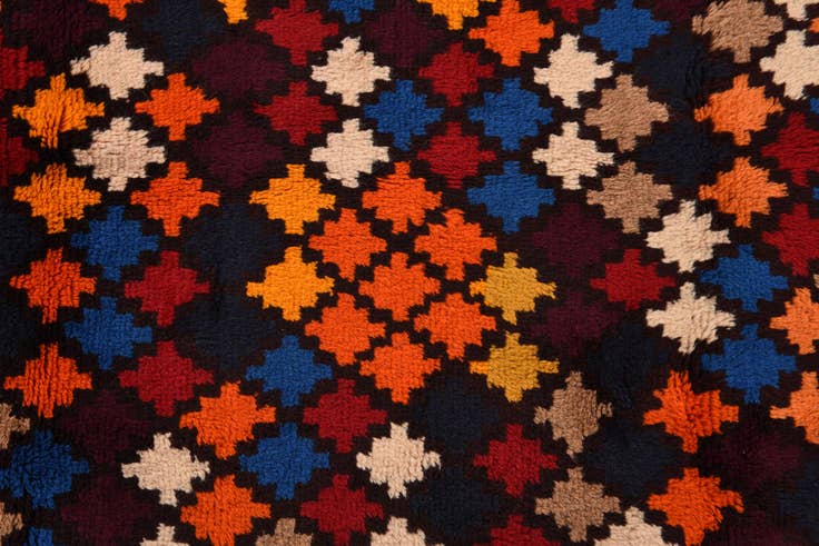 Detail image of 2' 10 x 9' 3 Hand Knotted Balouch Wool Runner Rug