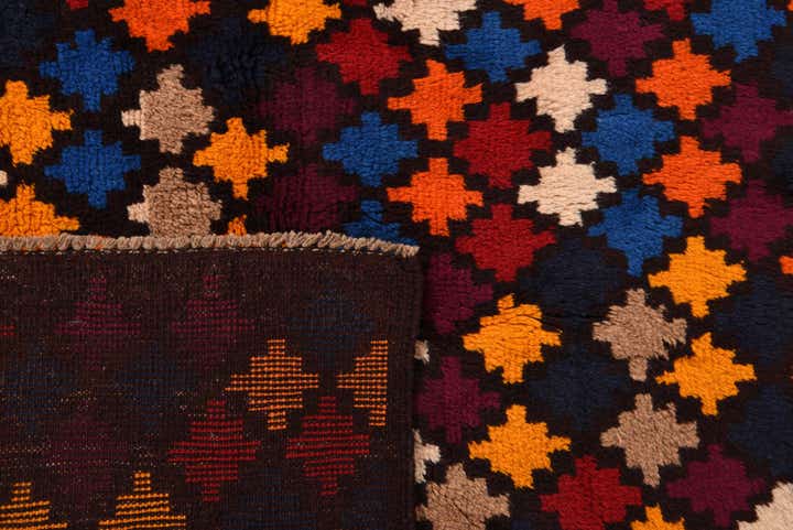 2' 10 x 9' 3 Hand Knotted Balouch Wool Runner Rug