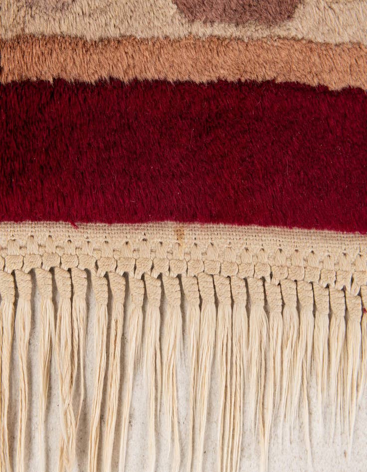 Detail image of 2' 5 x 4' 9  Hand Knotted Carved Pekin Oriental Wool Runner Rug