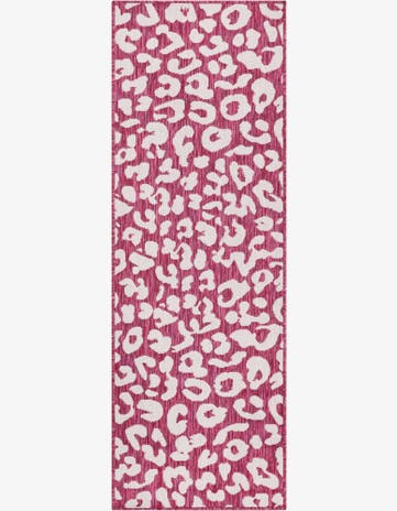 Magenta Easy-Clean Safari Indoor / Outdoor Runner Rug