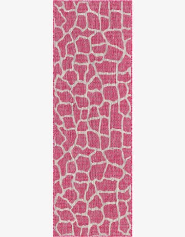 Magenta Easy-Clean Safari Indoor / Outdoor Runner Rug