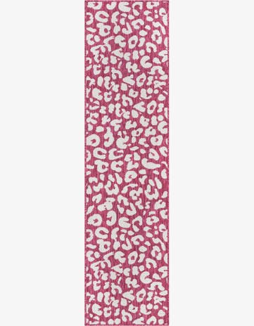 Magenta Easy-Clean Safari Indoor / Outdoor Runner Rug