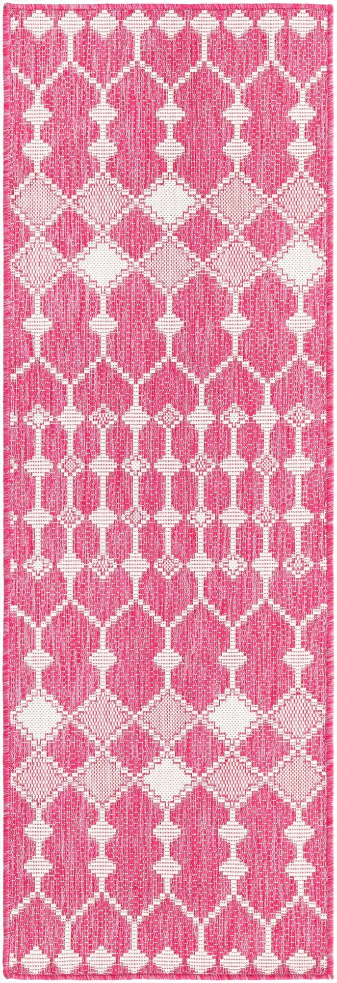 2' x 6'  Washable Trellis Indoor / Outdoor Runner Rug