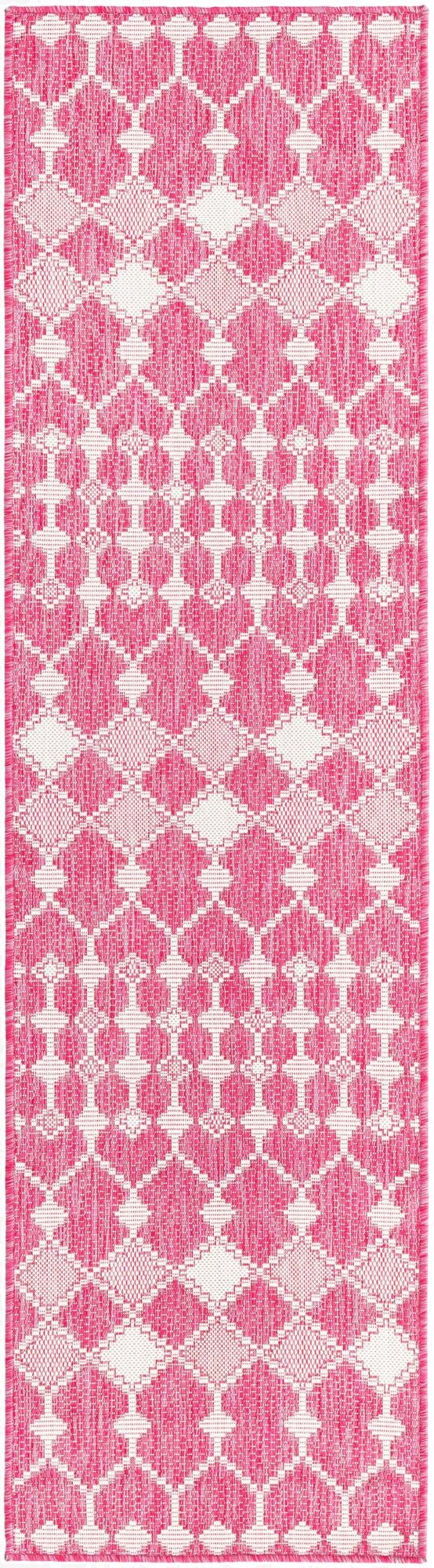 2' x 8'  Washable Trellis Indoor / Outdoor Runner Rug