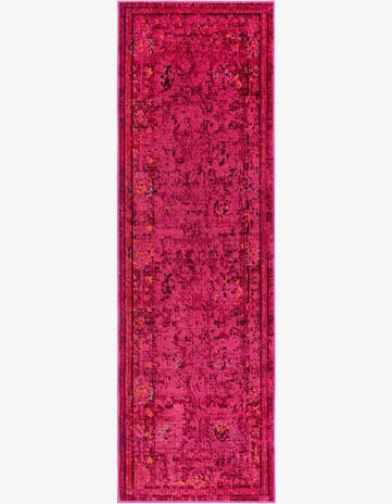 Magenta Washable Palazzo Runner Rug