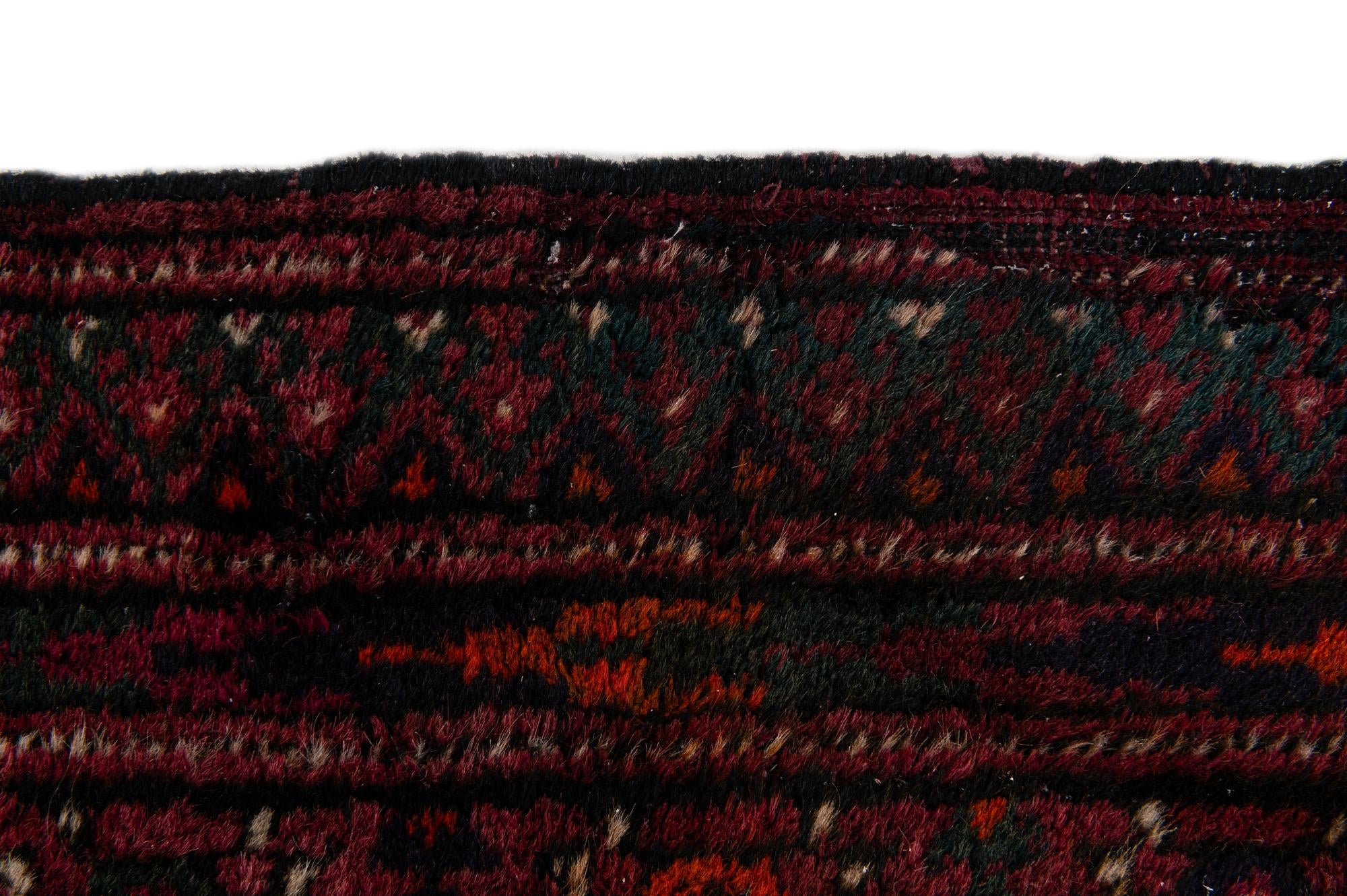 3' 11 x 6' 11 Hand Knotted Torkaman Oriental Wool Runner Rug
