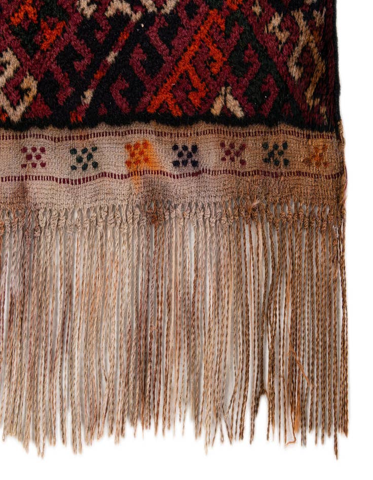 Detail image of 3' 11 x 6' 11  Hand Knotted Torkaman Oriental Wool Runner Rug