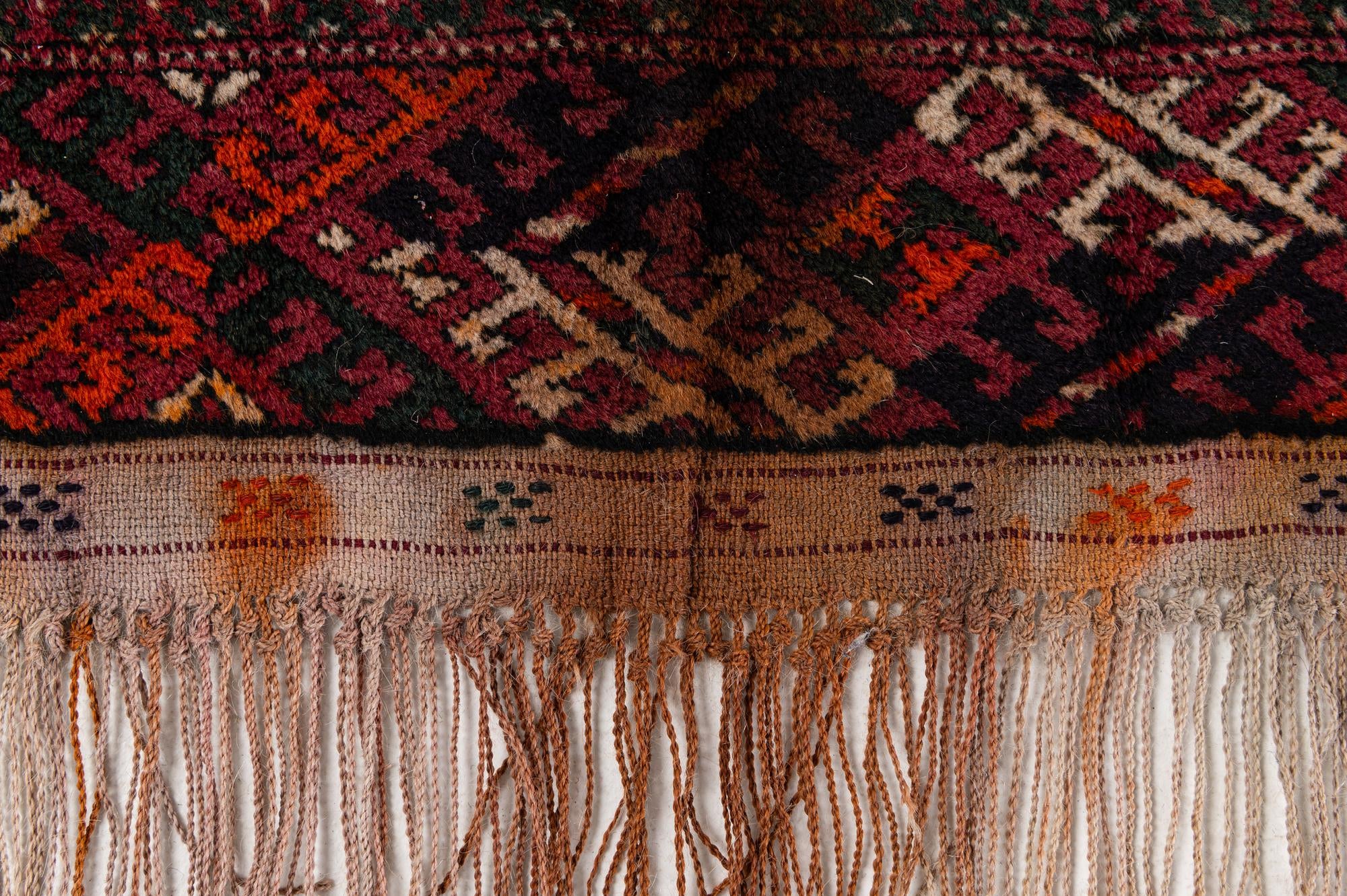 3' 11 x 6' 11 Hand Knotted Torkaman Oriental Wool Runner Rug