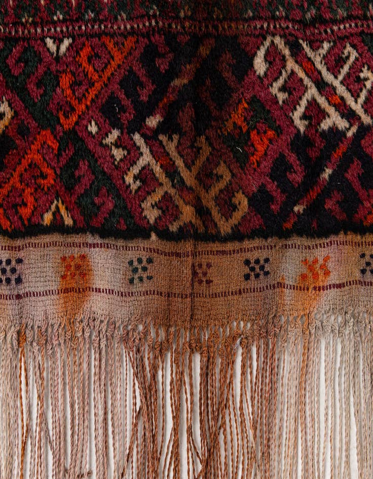 Detail image of 3' 11 x 6' 11  Hand Knotted Torkaman Oriental Wool Runner Rug