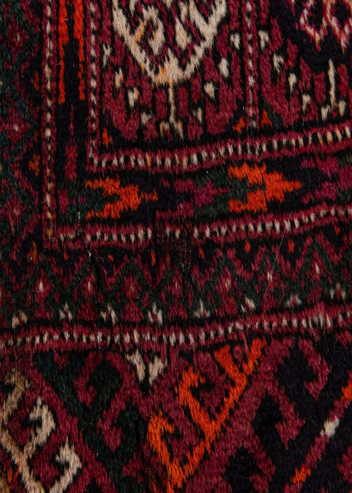 3' 11 x 6' 11 Hand Knotted Torkaman Oriental Wool Runner Rug
