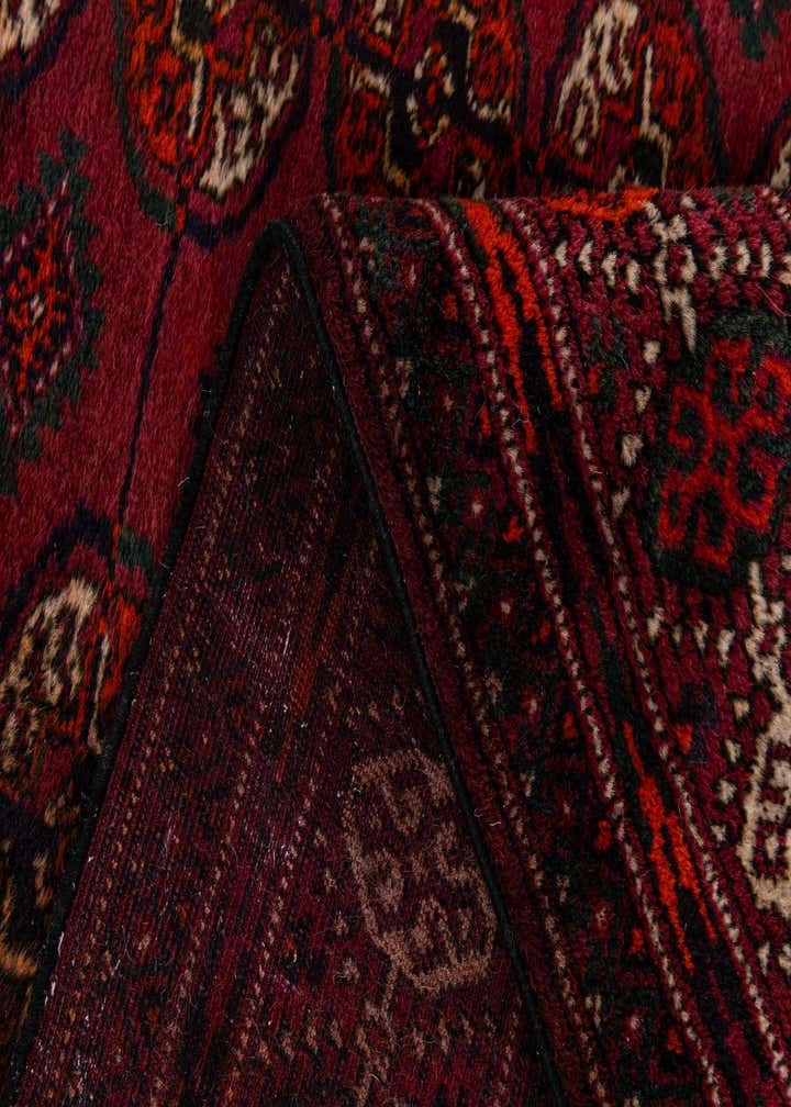 3' 11 x 6' 11 Hand Knotted Torkaman Oriental Wool Runner Rug