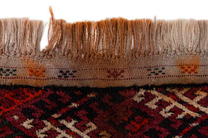 3' 11 x 6' 11 Hand Knotted Torkaman Oriental Wool Runner Rug