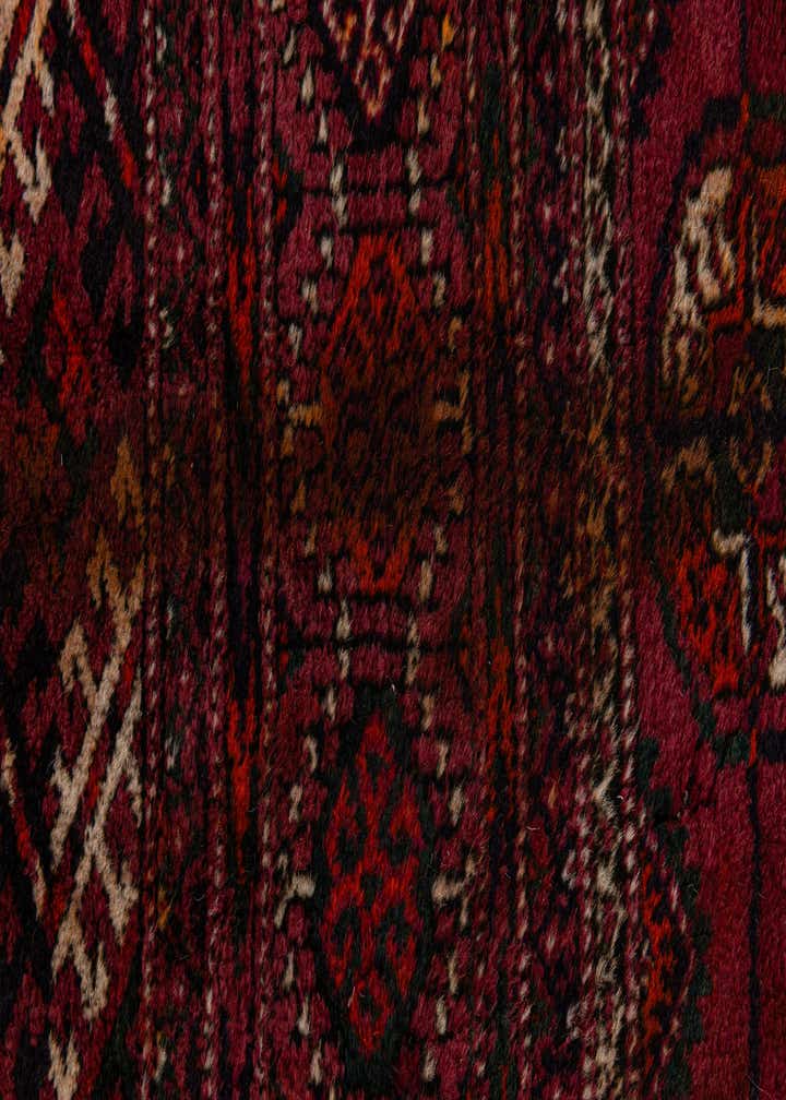 3' 11 x 6' 11 Hand Knotted Torkaman Oriental Wool Runner Rug