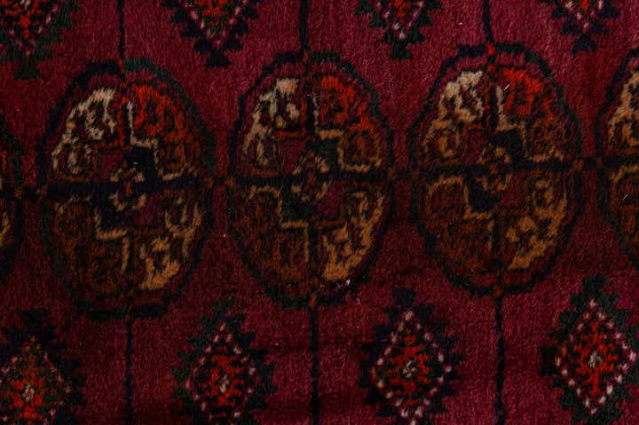 3' 11 x 6' 11 Hand Knotted Torkaman Oriental Wool Runner Rug