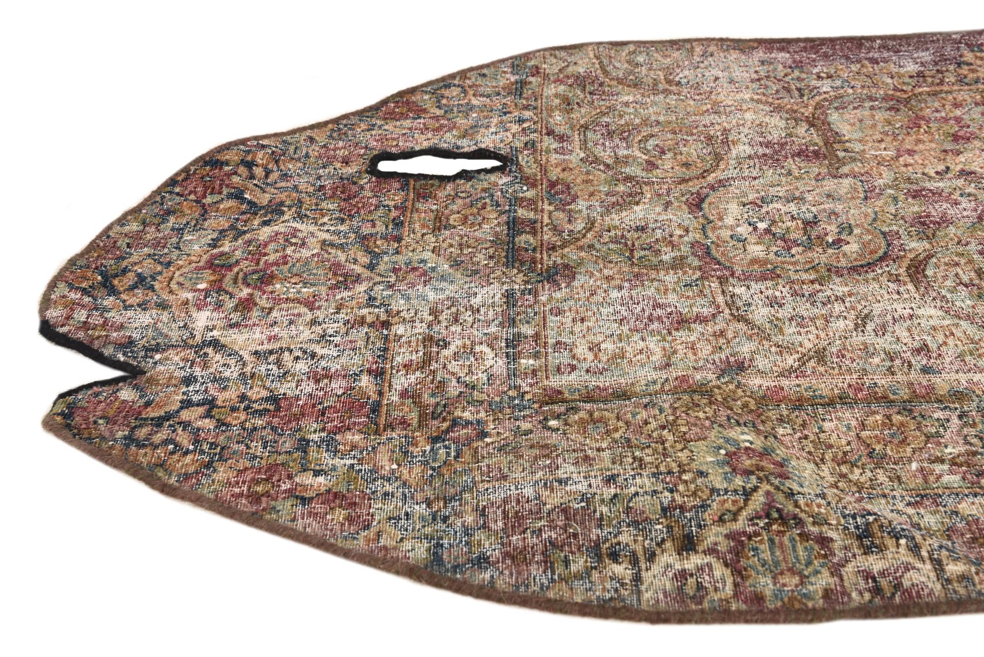 3' x 9' Hand Knotted Ultra Vintage Persian Wool Runner Rug