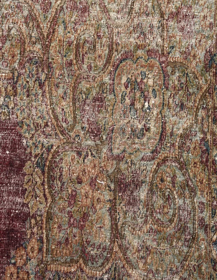 Detail image of 3' x 9'  Hand Knotted Ultra Vintage Persian Wool Runner Rug
