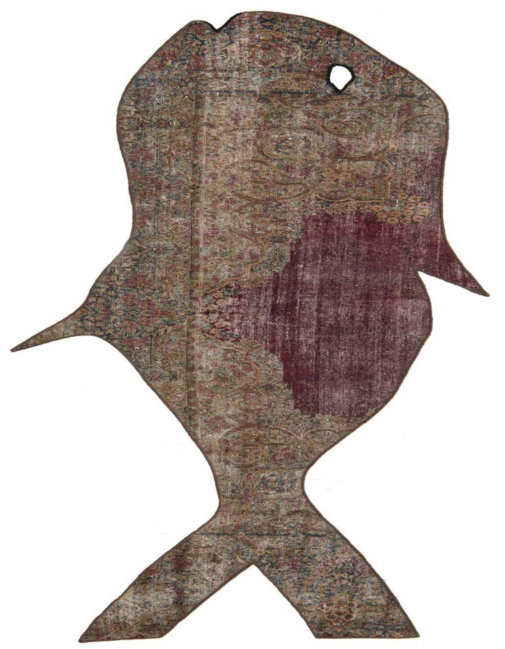 Detail image of 3' x 9' Hand Knotted Ultra Vintage Persian Wool Runner Rug