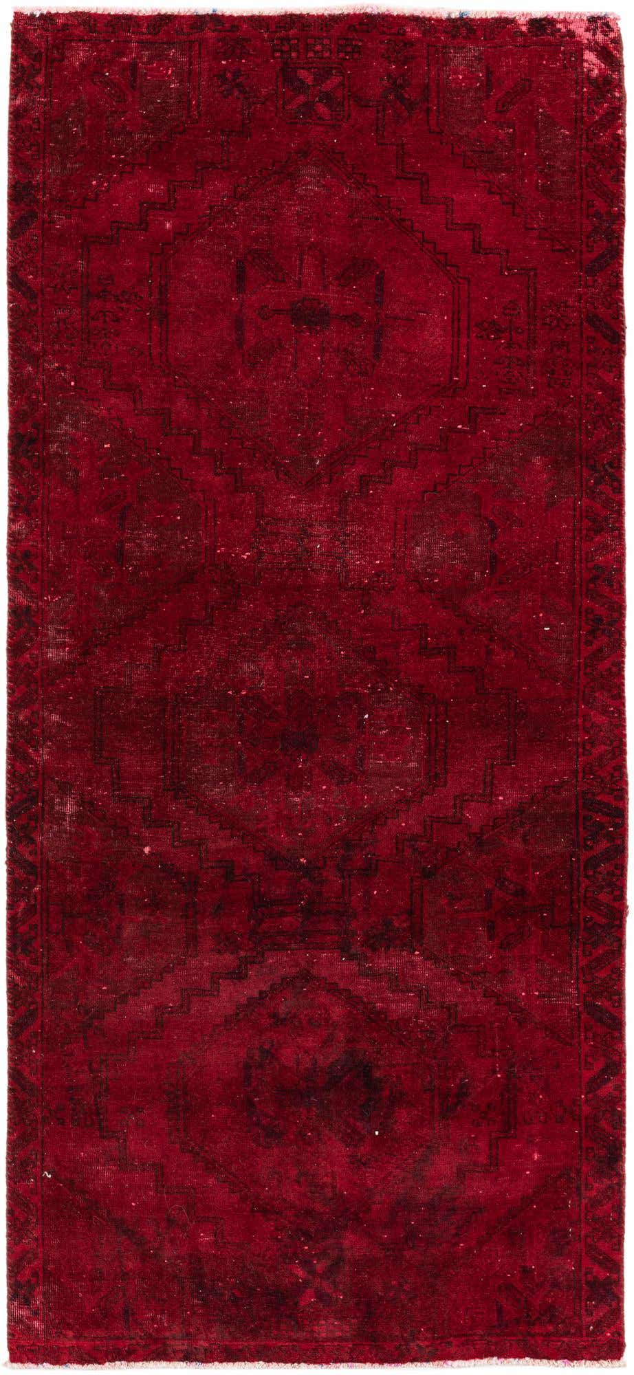 3' 3 x 7' 4 Hand Knotted Ultra Vintage Persian Wool Runner Rug