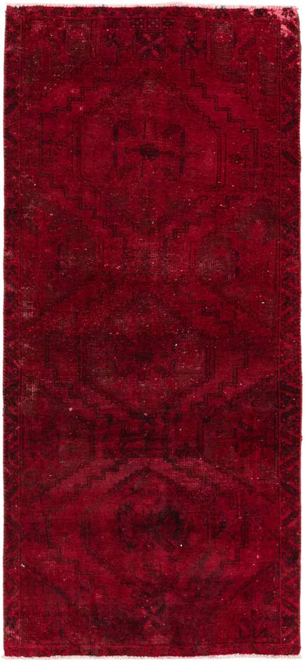 Detail image of 3' 3 x 7' 4 Hand Knotted Ultra Vintage Persian Wool Runner Rug
