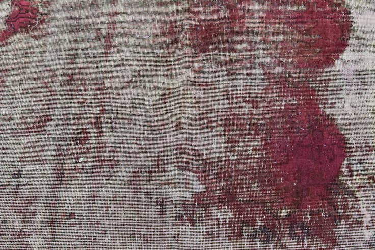 Detail image of 4' 4 x 4' 10 Hand Knotted Ultra Vintage Persian Wool Square Rug