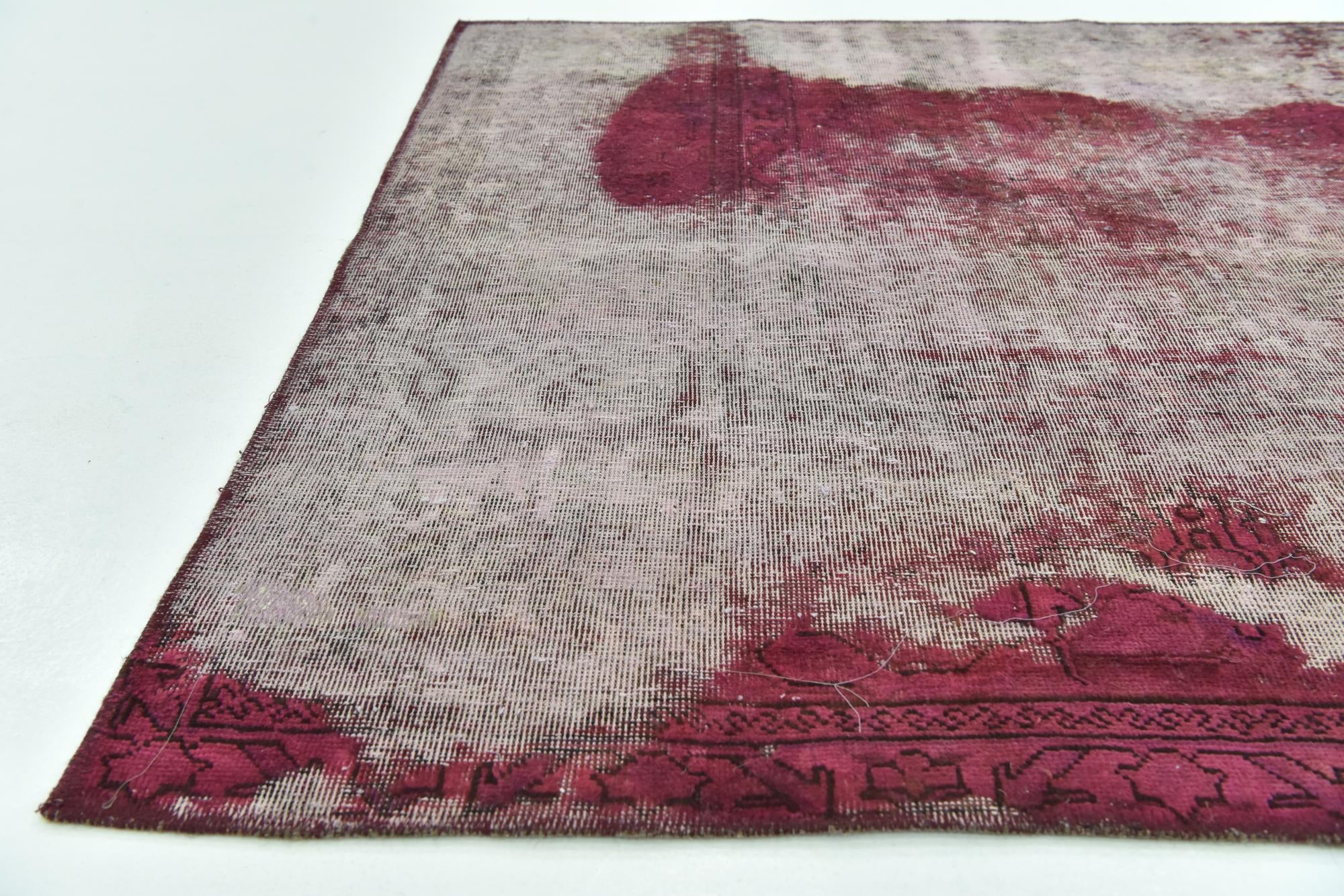 4' 4 x 4' 10 Hand Knotted Ultra Vintage Persian Wool Square Rug