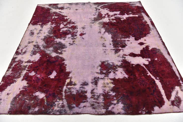 Detail image of 6' 9 x 6' 10 Hand Knotted Ultra Vintage Persian Wool Square Rug