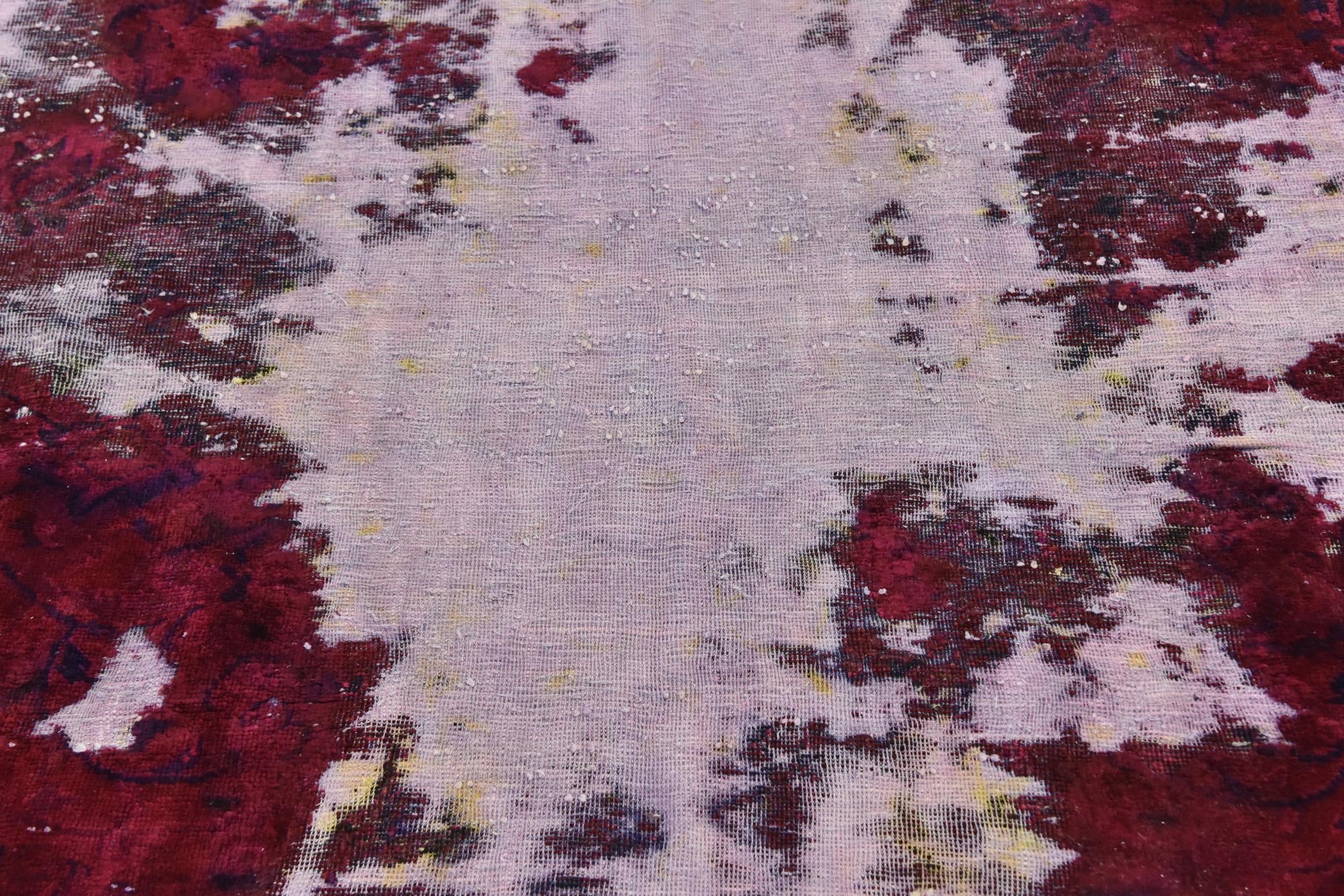 6' 9 x 6' 10 Hand Knotted Ultra Vintage Persian Wool Square Rug