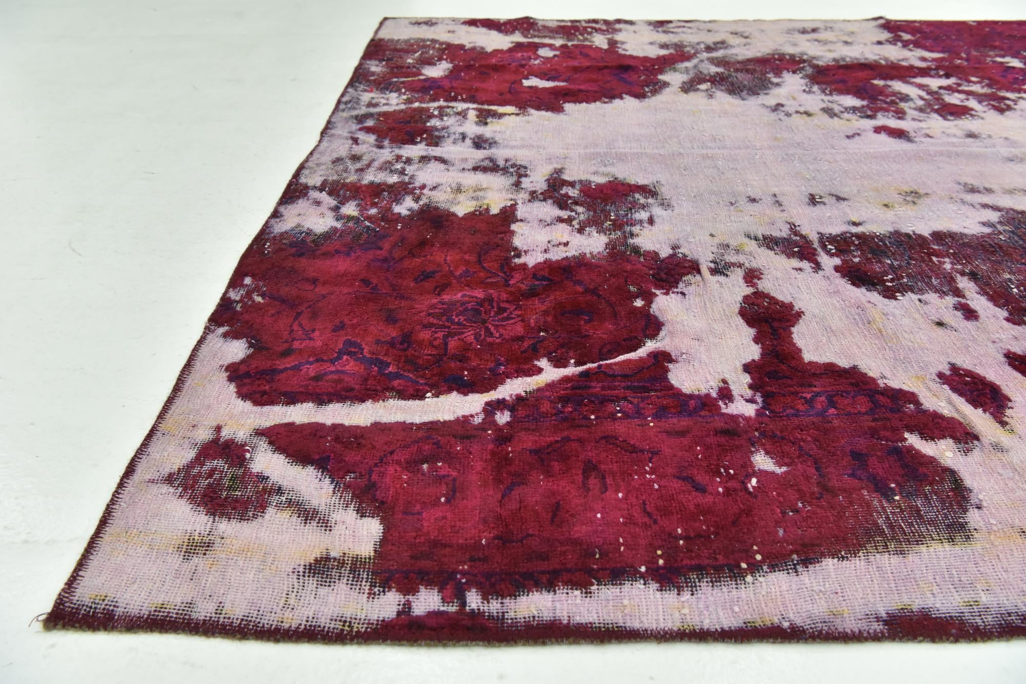6' 9 x 6' 10 Hand Knotted Ultra Vintage Persian Wool Square Rug