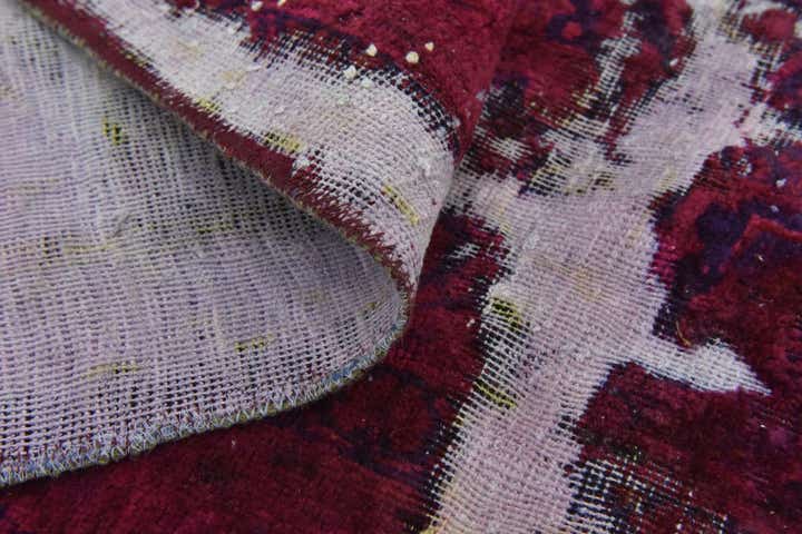 6' 9 x 6' 10 Hand Knotted Ultra Vintage Persian Wool Square Rug