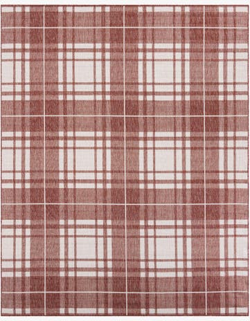 Maguire · Plaid Outdoor Rug, red
