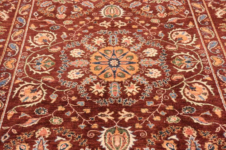 Detail image of 6' 11 x 9' 9 Hand Knotted Ariana Ziegler Rug