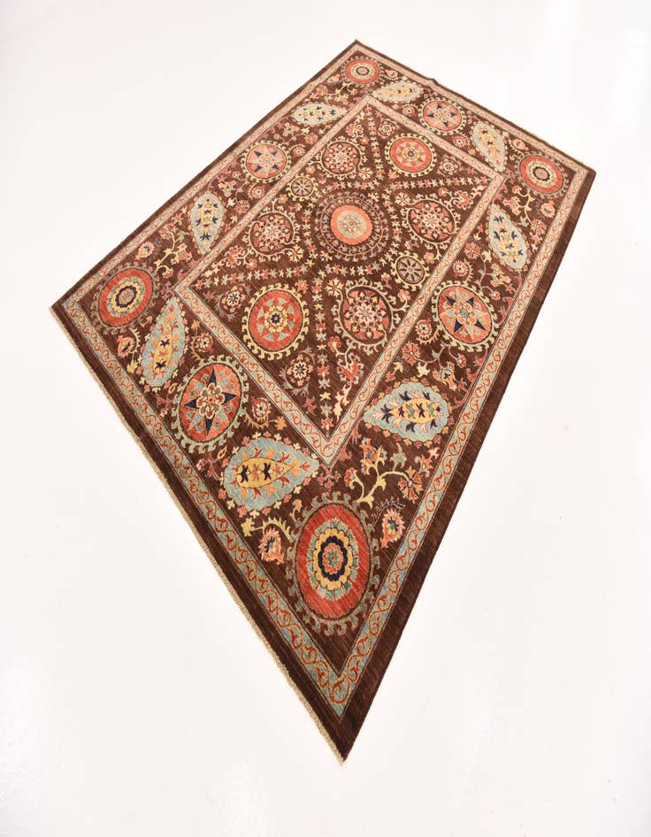 Detail image of 6' 2 x 8' 2  Hand Knotted Ariana Ziegler Oriental Rug