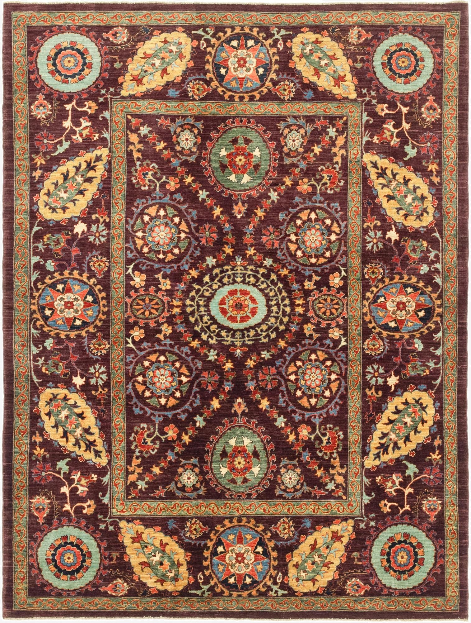 6' 3 x 8' 2  Hand Knotted Ariana Ziegler Oriental Rug