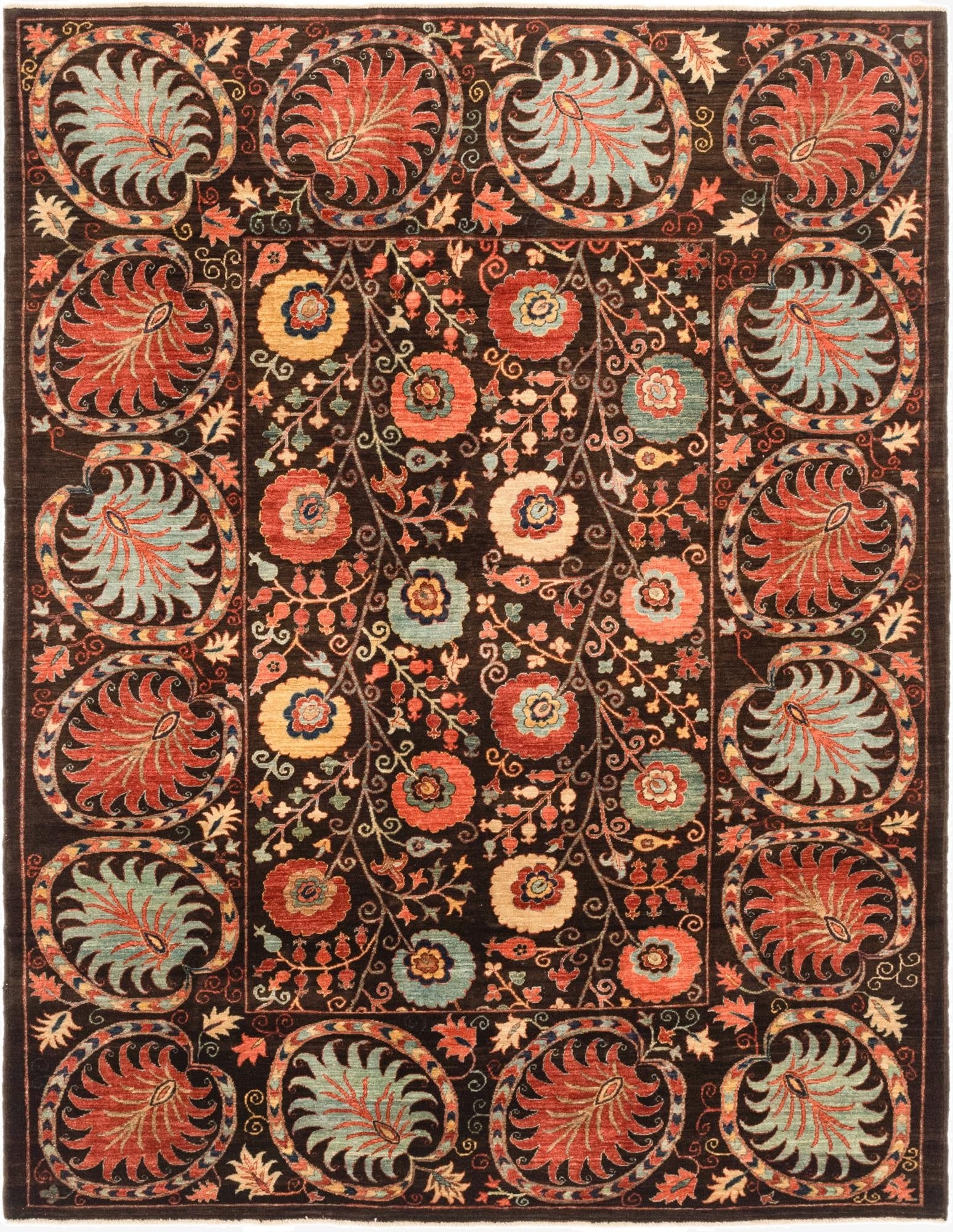 6' 2 x 8' 1  Hand Knotted Ariana Ziegler Oriental Rug