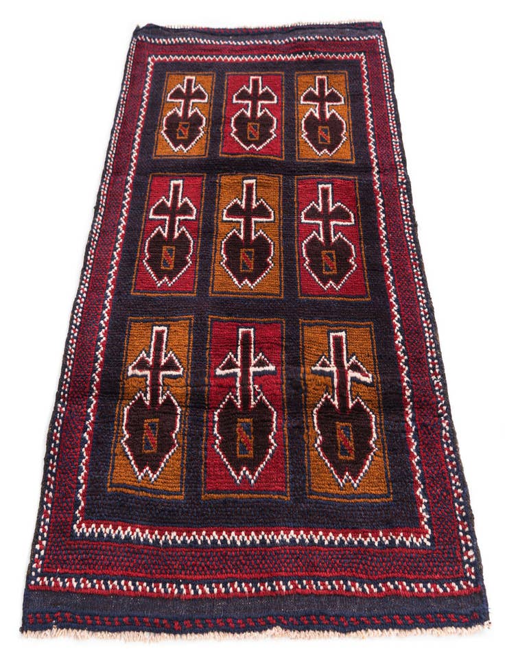 Detail image of 3' x 4' 4  Hand Knotted Balouch Persian Wool Rug