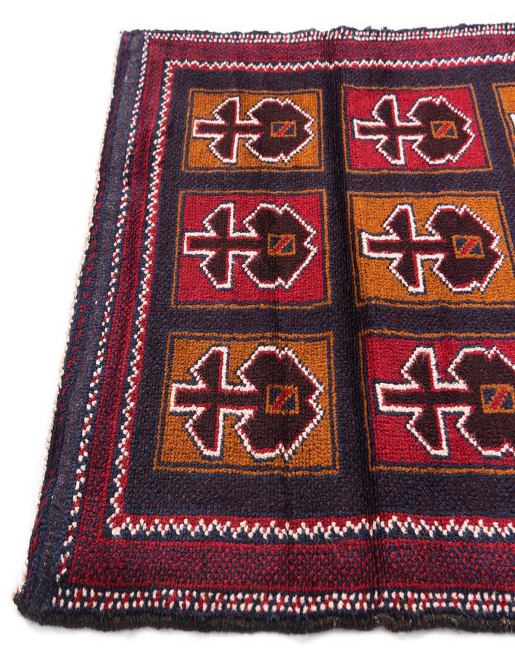 Detail image of 3' x 4' 4  Hand Knotted Balouch Persian Wool Rug