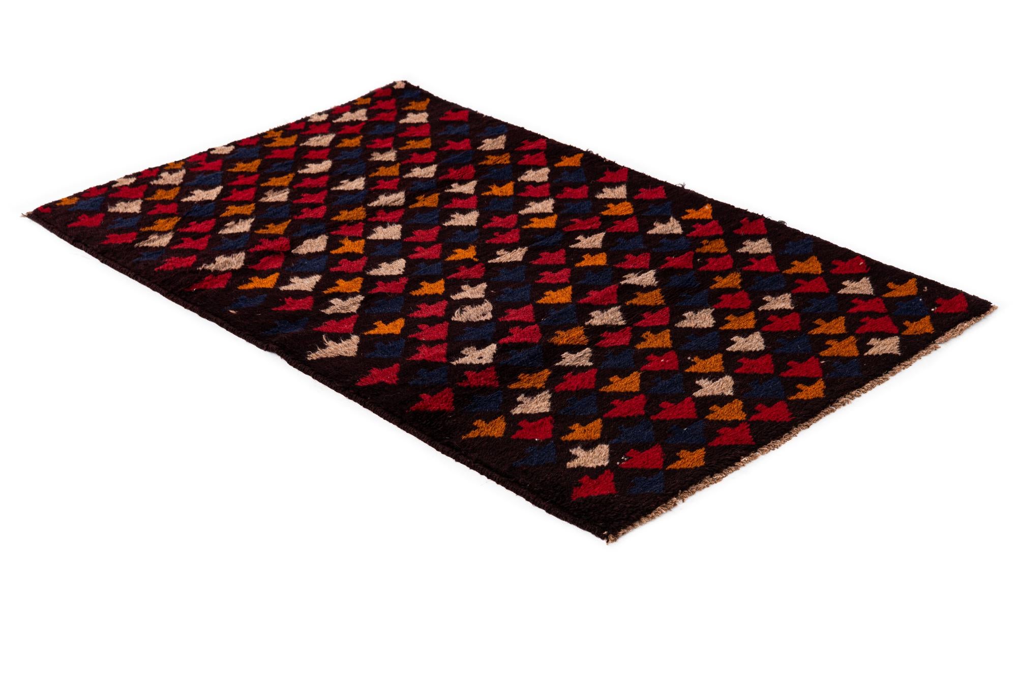 2' 9 x 4' 7 Hand Knotted Balouch Persian Wool Rug
