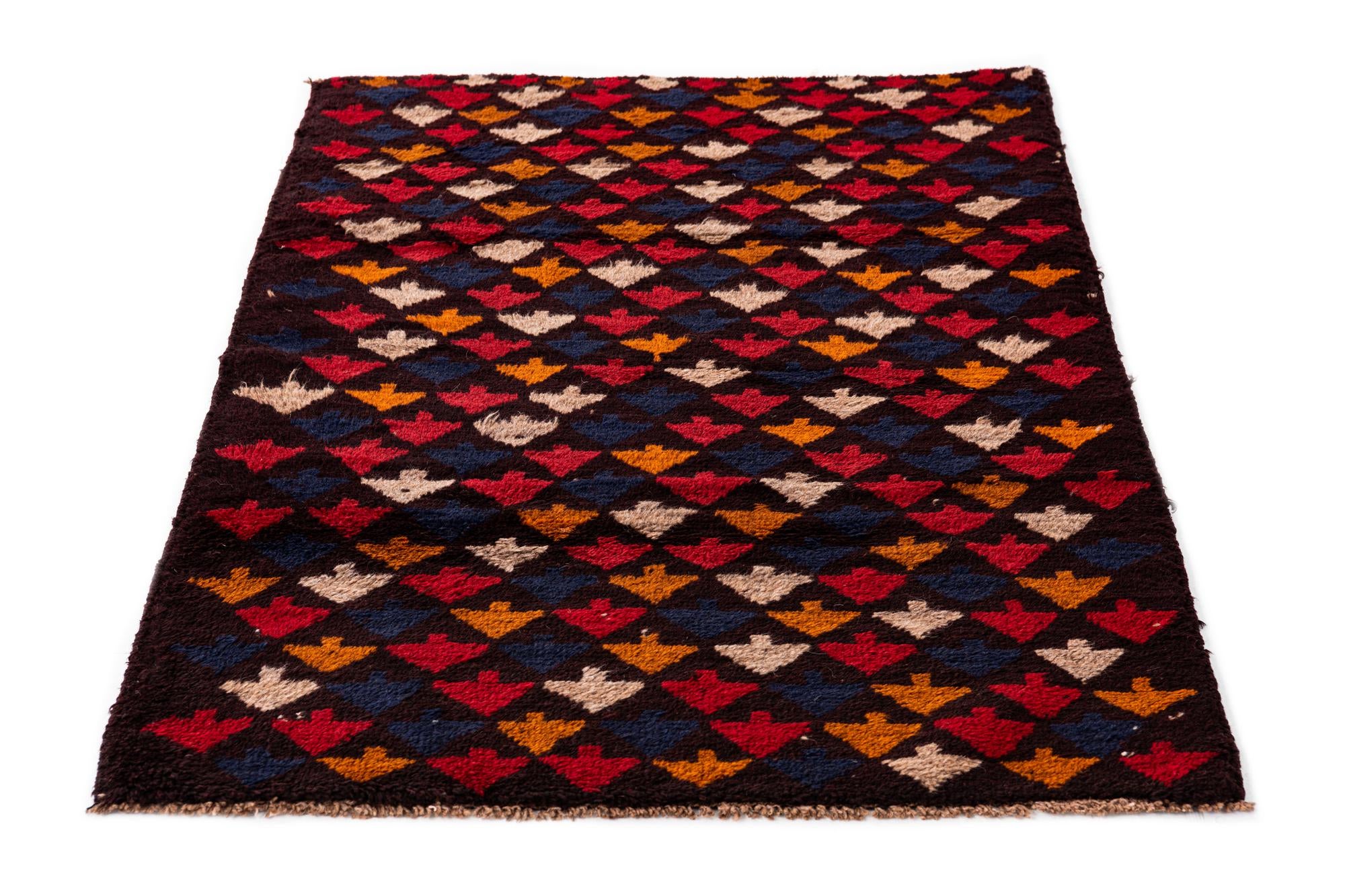 2' 9 x 4' 7 Hand Knotted Balouch Persian Wool Rug