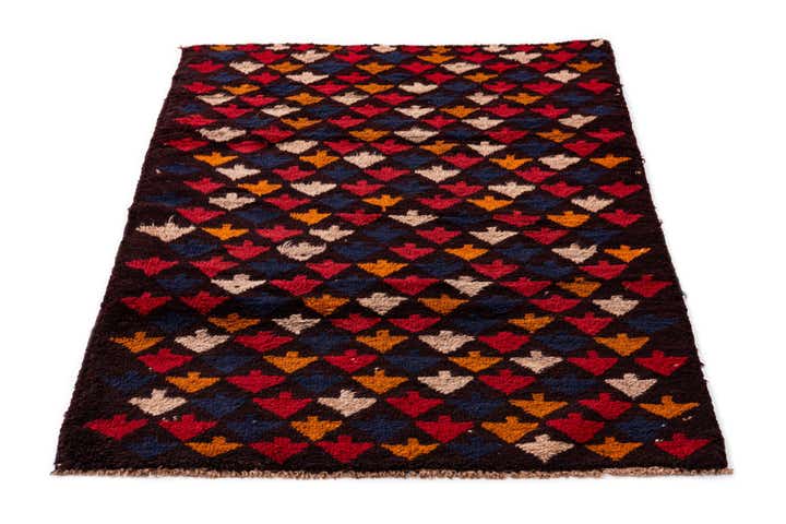 2' 9 x 4' 7 Hand Knotted Balouch Persian Wool Rug