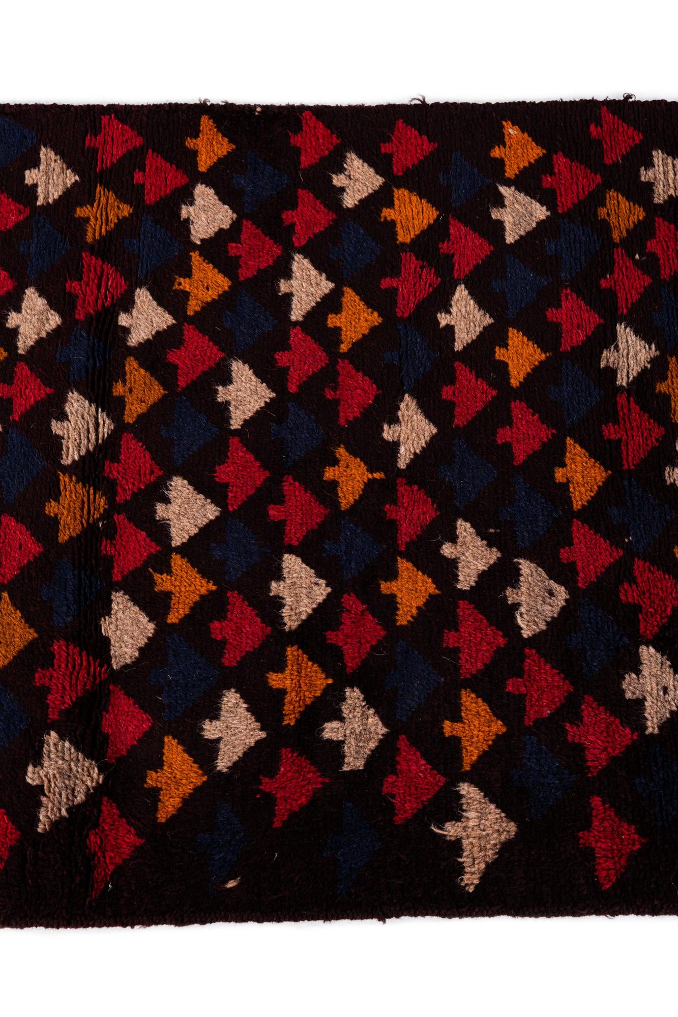2' 9 x 4' 7 Hand Knotted Balouch Persian Wool Rug