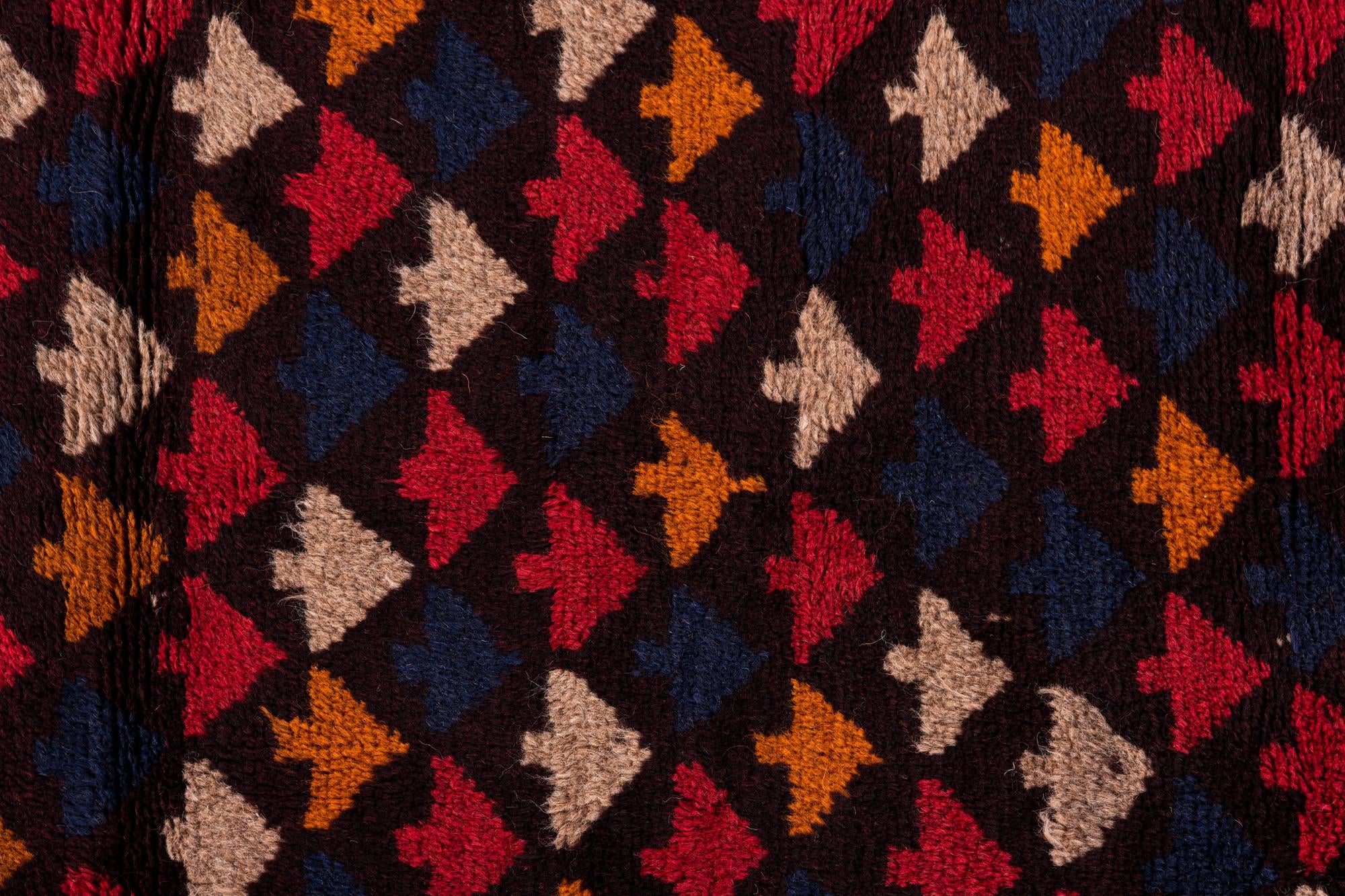 2' 9 x 4' 7 Hand Knotted Balouch Persian Wool Rug