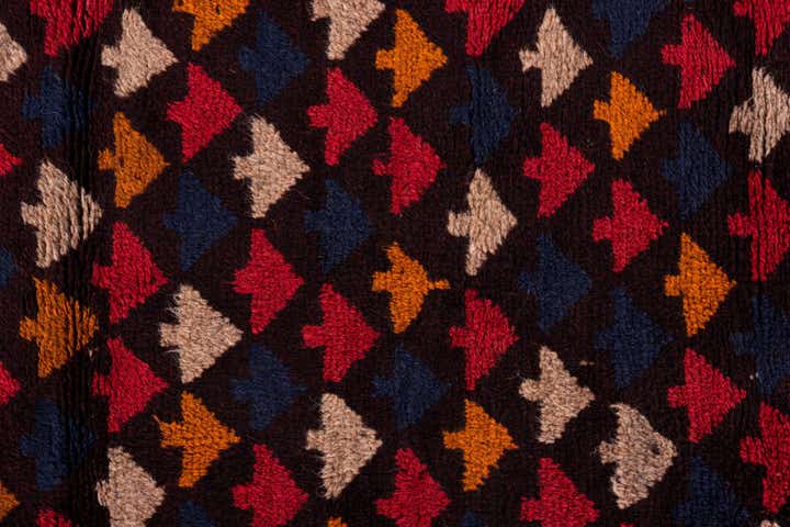 2' 9 x 4' 7 Hand Knotted Balouch Persian Wool Rug
