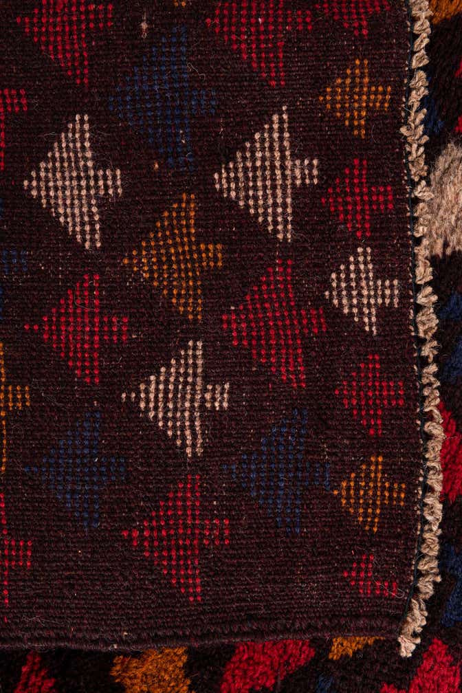 2' 9 x 4' 7 Hand Knotted Balouch Persian Wool Rug
