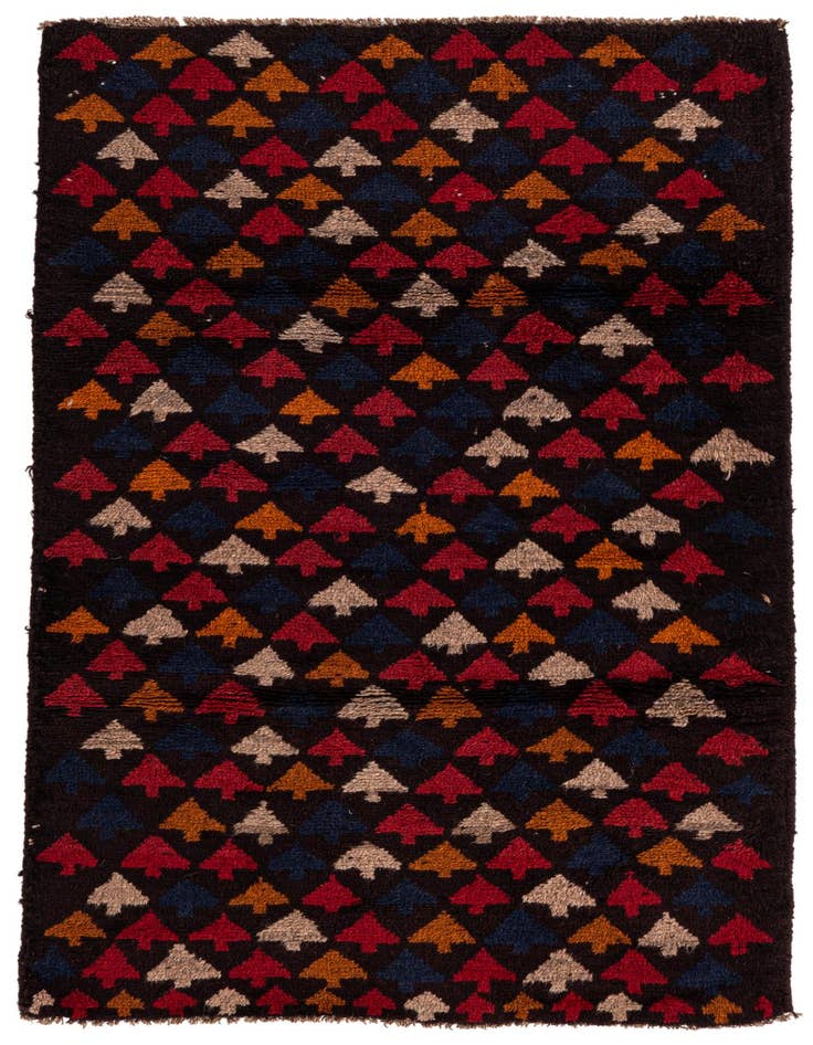 Detail image of 2' 9 x 4' 7 Hand Knotted Balouch Persian Wool Rug