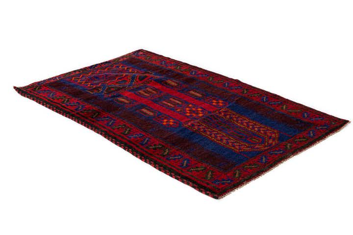 2' 10 x 4' 7 Hand Knotted Balouch Persian Wool Rug