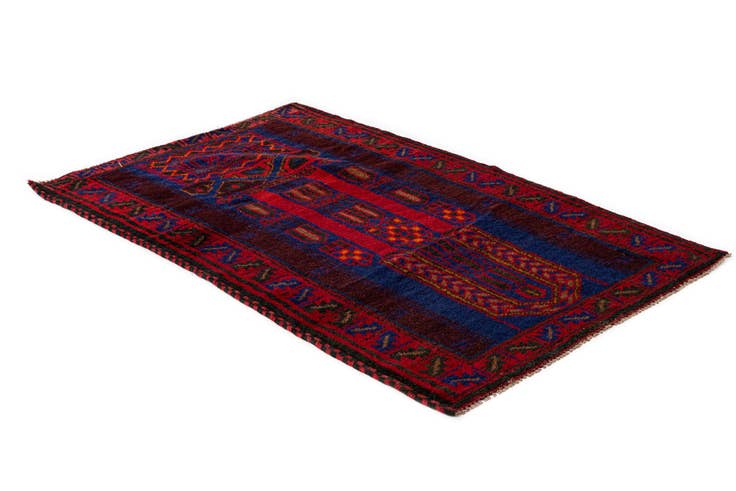 Detail image of 2' 10 x 4' 7 Hand Knotted Balouch Persian Wool Rug