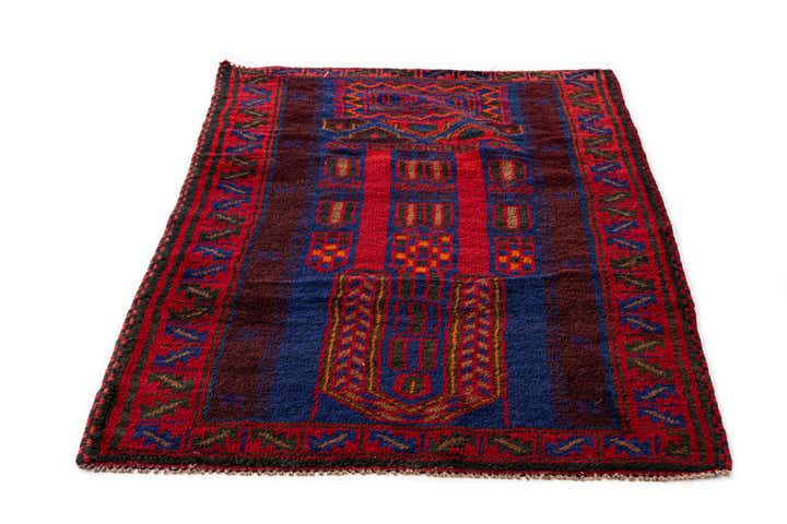 2' 10 x 4' 7 Hand Knotted Balouch Persian Wool Rug
