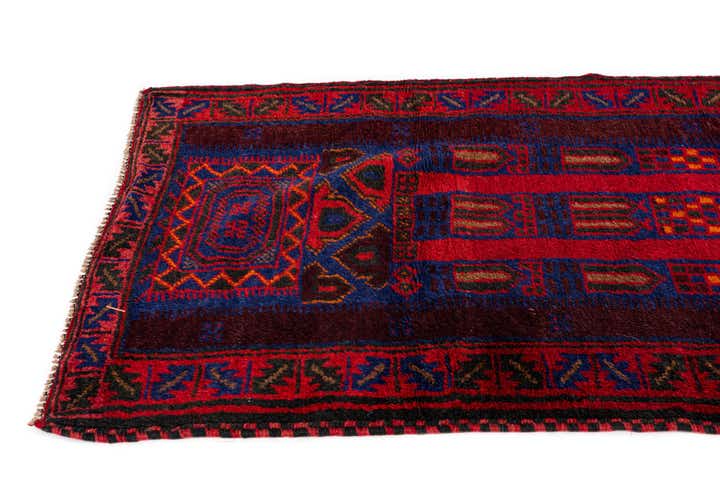 2' 10 x 4' 7 Hand Knotted Balouch Persian Wool Rug