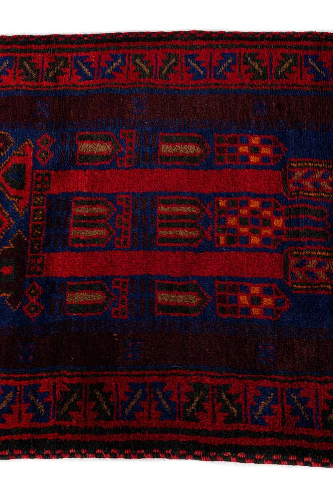 2' 10 x 4' 7 Hand Knotted Balouch Persian Wool Rug